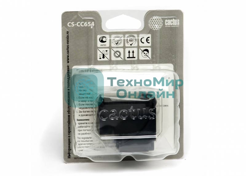 Картридж струйный Cactus CS-CC654 черный для №901 HP OfficeJet-4500/J4580/J4660/J4680 (18мл)