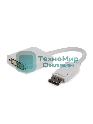 Переходник DisplayPort - DVI Cablexpert A-DPM-DVIF-002-W, 20M/19F, белый, пакет