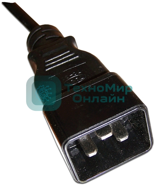 Шнур питания LANMASTER С13-C20, 3х0.75, 220В, 10А, черный, 1 метр