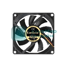 Вентилятор для корпуса ExeGate ExtraSilent ES08015B3P черный, 80 мм, 1700 об/мин, 17 дБ, 3 pin