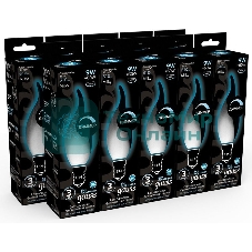 Лампа светодиодная Gauss Filament 104201209-D 9Вт цок.: E14 свеча 220B 4100K св. свеч. белый нейт. (упак.: 10 шт)