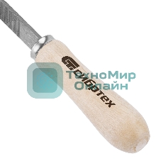 Напильник Сибртех, 200 мм, трехгранный, деревянная ручка