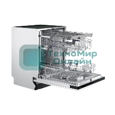 Встраиваемая посудомоечная машина Samsung DW60M6050BB/WT, ширина 60 см, 14 комплектов посуды, сенсорное управление, 7 программ, аква-стоп, датчик протечки