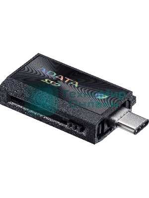 Внешний SSD ADATA SC730, 1TB, USB 3.2 Gen 2 Type-A/Type-C, R/W 600/600, черный