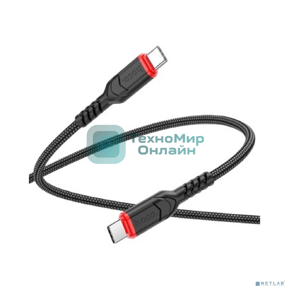Кабель HOCO X59/ PD кабель Type-C-Type-C/ 3m/ 3A/60W/ черный