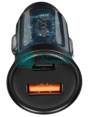 Автомобильное зарядное устройство Maxvi CCM-MS603PD 43W 6A (USB + Type-C, QC3.0 PD3.0) черный