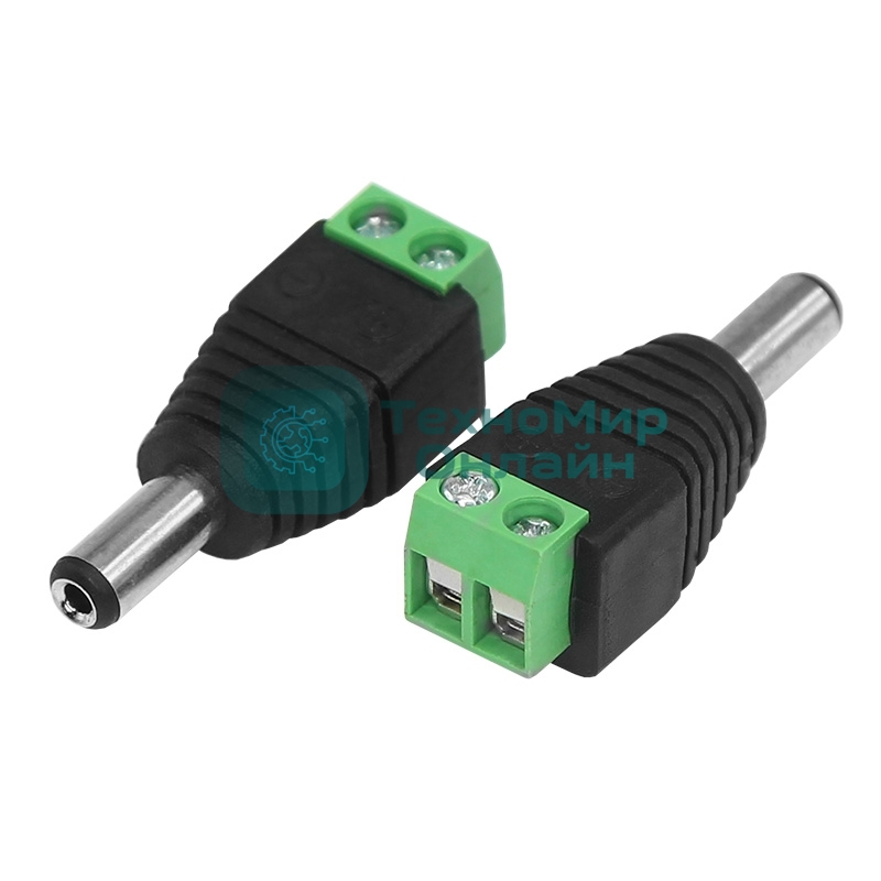 Разъем питания PROconnect штекер 2.1х5.5 с клеммной колодкой