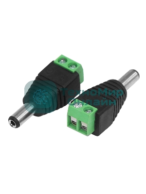 Разъем питания PROconnect штекер 2.1х5.5 с клеммной колодкой