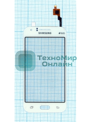 Сенсорное стекло (тачскрин) для Samsung Galaxy J1 SM-J100, белое