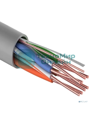 Кабель UTP PROconnect 4PR 24AWG, CU (медь), CAT5E, 100 МГц, PVC, серый, бухта 100 м
