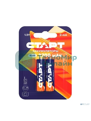 Аккумуляторы СТАРТ HR6 AA 2700mAh Ni-MH BL2 24/384, AA, 2700 мАч, 2 шт. в блистере