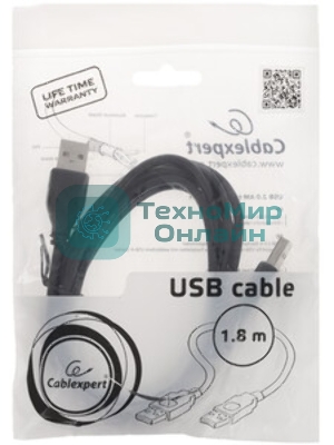 Кабель USB2.0 Cablexpert CC-G-mUSB01Bk-0.5M, AM/microB, серия Gold, длина 0.5м, черный, блистер