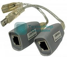 Удлинитель USB 1.1 интерфейса для клавиатуры и мыши по кабелю витой пары (CAT5/5e/6) до 100м, USB звуковые платы и т.д. до 70м