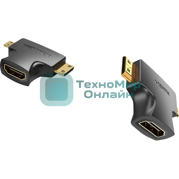 Адаптер-переходник Vention HDMI 19F/Mini HDMI+Micro HDMI