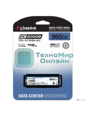 Накопитель SSD Kingston PCIe 4.0 x4 960Gb SEDC2000BM8/960G DC2000B M.2 2280 0.4 DWPD