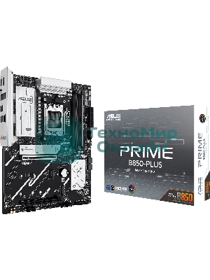 Материнская плата ASUS PRIME B850-PLUS, AM5, AMD B850, 4xDDR5, 4xSATA, 3xM.2, 1xPCIe 5.0 x16, 1xPCIe 4.0 x16, 1xDP, 1xHDMI, 1x2.5Gb LAN, 4xUSB-A 10Gbps, 1xUSB-C 10Gbps, 2xUSB-A 5Gbps, 2xUSB-A 2.0, 3x3.5 мм, 7.1, ATX