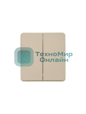 Выключатель KRANZ ROUND 2 кл для жалюзи возвратный 10А с/у шелк