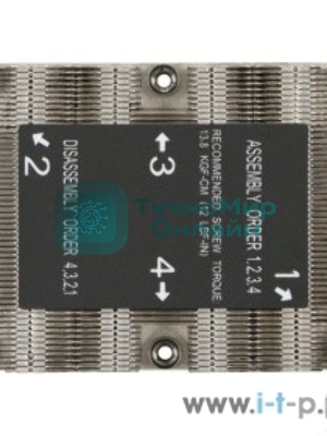 Радиатор 1U Passive CPU HS for X11 Purley, Narrow Retention Mechanism
