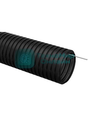Труба гофр. IEK CTG20-25-K02-025-1 ПНД d 25 с зондом (25 м) черный