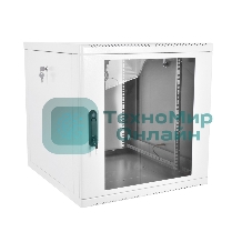 Шкаф настенный ЦМО ШРН-М-12.500 12U 600x520мм пер.дв.стекл съемные бок.пан. 50кг серый