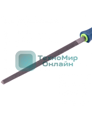 Напильник Сибртех 200 мм, трехгранный, двухкомпонентная рукоятка, №2