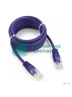 Патч-корд UTP Cablexpert cat.5e, 2м, литой, многожильный, фиолетовый