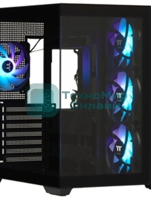 Компьютерный корпус Thermaltake View 380 TG ARGb черный без БП ATX 6x120мм 2x140мм 1x200мм 2xUSB3.0 audio bott PSU