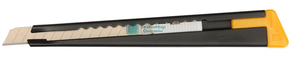 Канцелярский нож OLFA OL-180-BLACK нерж.сталь серебристый 0.9см
