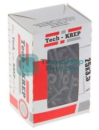 Саморез 3.5х25 гипсокартон-металл (уп. 200 шт) коробка Tech-Krep 102129