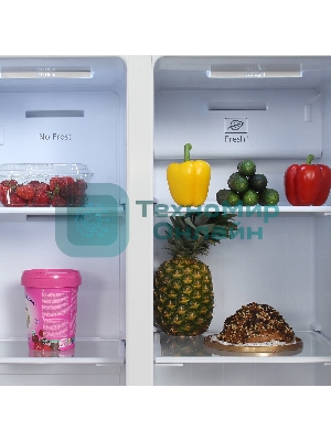 Холодильник Hyundai CS4505F нержавеющая сталь двухкамерный Side by Side 271/165л морозилка сбоку