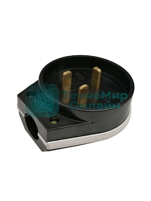 Вилка Rexant ВШ для электрической плиты 32 А, 250 В, 2Р+РЕ (ОУ) черная