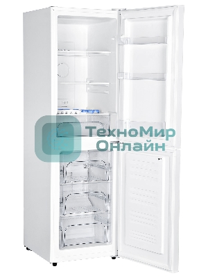 Холодильник Hyundai CC2056FWT белый двухкамерный 129/64л морозилка снизу, No Frost