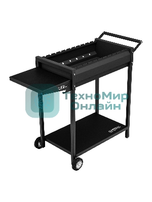 Мангал Palisad Camping сварной на колесах, 662х390х152/805 мм, сталь 2 мм, кочерга в комплекте
