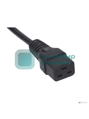 Шнур ввода/вывода Cabeus, IEC 60320 С19, вилка IEC 60320 С20, 1.8 м, 16А, из кабеля 3х1,5 мм², черный