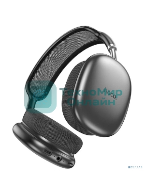 Беспроводные/проводные наушники Hoco W55 серый космос, накладные, Bluetooth + проводной