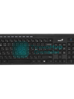Клавиатура Genius Slimstar 7250BT гибридная, Bluetooth, радиоканал, сосновое дерево/чёрный