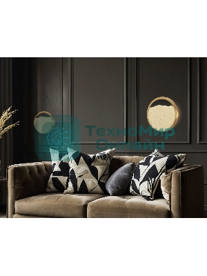 Настенный светильник Ambrella light LH53606 BS/BG латунь/бежевый 9W 3000K D250*55