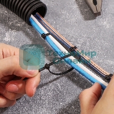 Хомут-стяжкa нейлоновая с тройным замком Rexant 200x3,6 мм, черная, упаковка 100 шт.