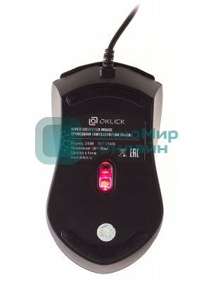 Мышь проводная Oklick 245M черный, 1000 dpi, USB, кнопки - 3