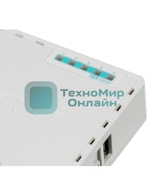 Роутер MikroTik RB750Gr3 hEX (RouterOS L4) with power supply and case 5 port 10/100/1000 гигабитный высокопроизводительный Ethernet