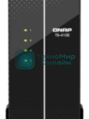 Сетевое хранилище SMB QNAP TS-410E-8G NAS fanless 4 2.5 SSD trays. Intel Celeron J6412 4-core 2.0-2.6 GHz, 8 Gb RAM (max), 2x2.5 GbE, 4xUSB 3.2 Gen 2 (10Gbps),1xHDMI