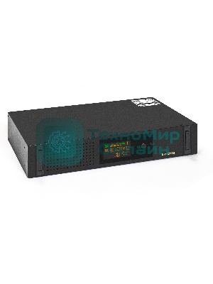 Источник бесперебойного питания ExeGate ServerRM UNL-2000.LCD.AVR.2SH.3C13.USB.2U 2000VA/1200W, Color LCD, AVR, 2*Schuko+3*C13, USB, 2U, установка в стойку, черный