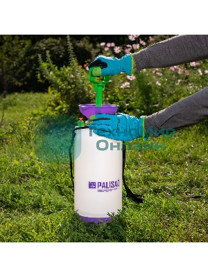 Опрыскиватель Palisad 7 л, ручной, усиленный, с горловиной, насосом, шлангом, разбрызгивателем