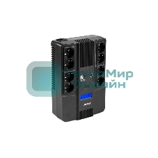 Источник бесперебойного питания Бастион SKAT-UPS 800-AID-IN-1x9-8 ИБП 220В 480Вт, LCD, АКБ 1x 9А·ч, line interactive, мод.синус, 8хSchuko,2xUS (8933)