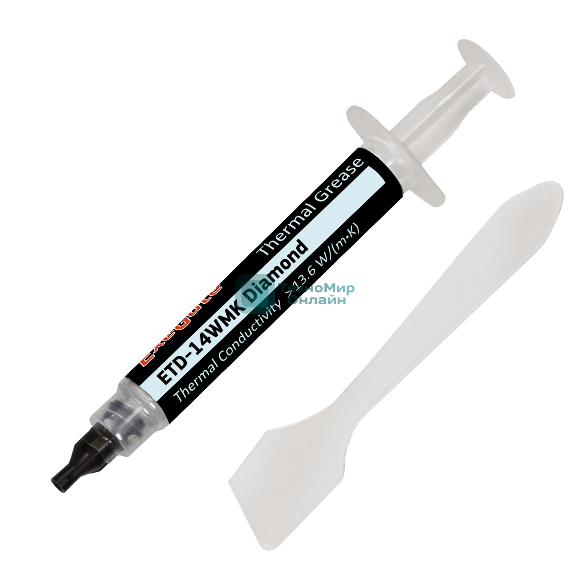 Термопаста ExeGate ETD-14WMK Daimond, шприц с лопаткой, 2г