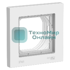 Рамка 1-м ATLAS DESIGN AQUA IP44 белый SchE ATN440101