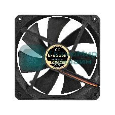 Вентилятор для корпуса ExeGate ExtraSilent ES14025B3P черный, 140 мм, 850 об/мин, 16.5 дБ, 3 pin