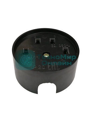 Розетка РШ для электрической плиты Rexant 32 А, 380 В, 3Р+РЕ (ОУ) черная