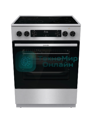 Плита электрическая Gorenje GECS6C70XC серебристый, конфорок 4 электрических, духовка 71 л, 60 см x 85 см x 60 см