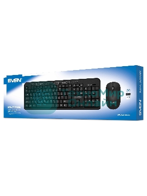 Комплект клавиатура + мышь SVEN KB-C3200W беспроводные клавиатура и мышь, черные
